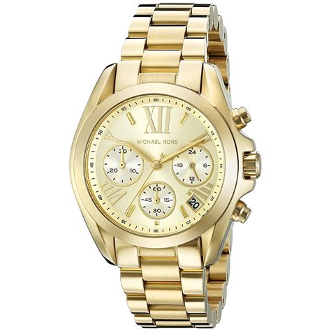 michael kors ladies bradshaw goldtone stainless steel watch|Michael Kors bradshaw chronograph.